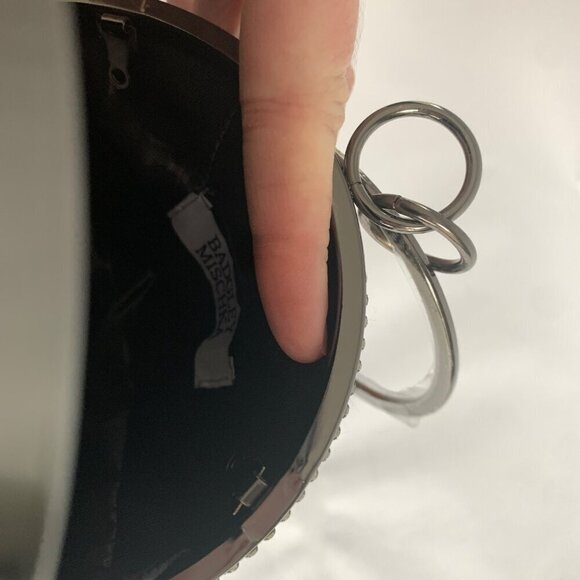 Badgley Mischka Rhinestone Ball Clutch Bag - Black - Picture 8 of 8